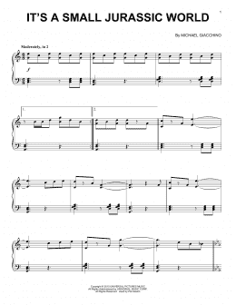 page one of It's A Small Jurassic World (Piano Solo)