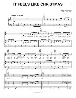 page one of It Feels Like Christmas (from The Muppet Christmas Carol) (Piano, Vocal & Guitar Chords (Right-Hand Melody))