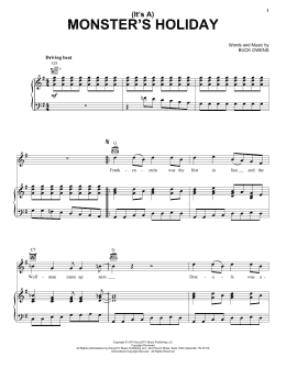 page one of (It's A) Monster's Holiday (Piano, Vocal & Guitar Chords (Right-Hand Melody))