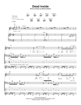 page one of Dead Inside (Guitar Tab)