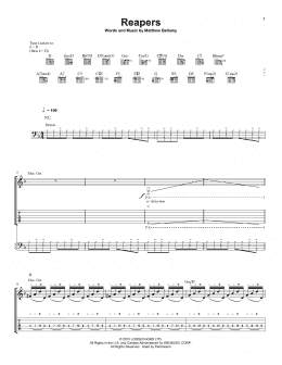 page one of Reapers (Guitar Tab)