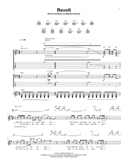 page one of Revolt (Guitar Tab)