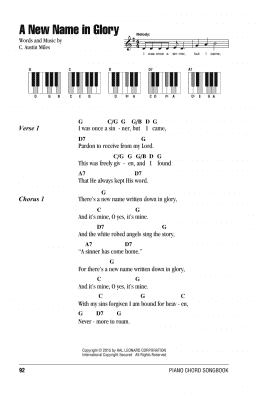page one of A New Name In Glory (Piano Chords/Lyrics)