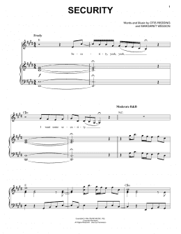 page one of Security (Piano & Vocal)