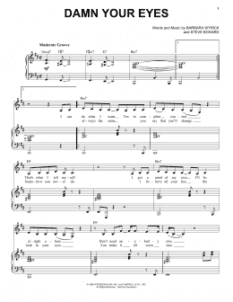 page one of Damn Your Eyes (Piano & Vocal)