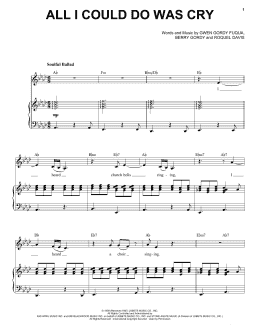 page one of All I Could Do Was Cry (Piano & Vocal)