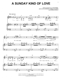 page one of A Sunday Kind Of Love (Piano & Vocal)