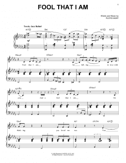 page one of Fool That I Am (Piano & Vocal)