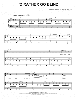 page one of I'd Rather Go Blind (Piano & Vocal)