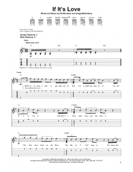page one of If It's Love (Easy Guitar Tab)
