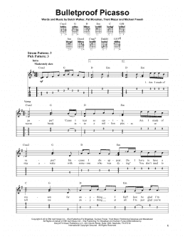 page one of Bulletproof Picasso (Easy Guitar Tab)