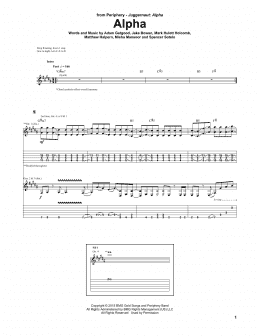 page one of Alpha (Guitar Tab)