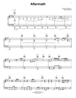 page one of Aftermath (Piano, Vocal & Guitar Chords (Right-Hand Melody))