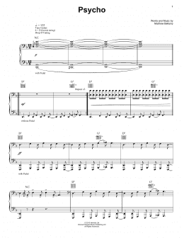 page one of Psycho (Piano, Vocal & Guitar Chords (Right-Hand Melody))