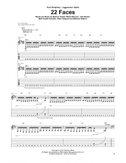 page one of 22 Faces (Guitar Tab)
