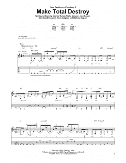 page one of Make Total Destroy (Guitar Tab)