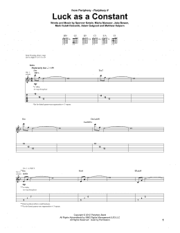 page one of Luck As A Constant (Guitar Tab)
