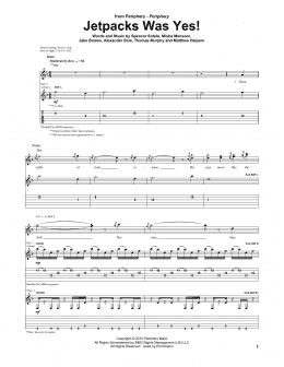 page one of Jetpacks Was Yes! (Guitar Tab)
