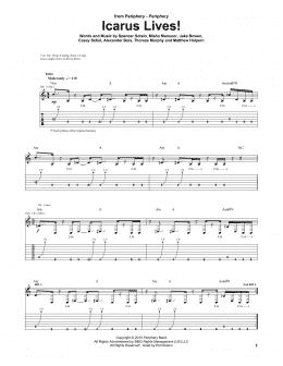 page one of Icarus Lives! (Guitar Tab)