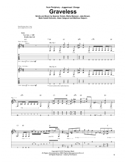 page one of Graveless (Guitar Tab)