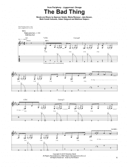 page one of The Bad Thing (Guitar Tab)