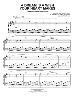 page one of A Dream Is A Wish Your Heart Makes [Classical version] (from Cinderella) (arr. Phillip Keveren) (Easy Piano)
