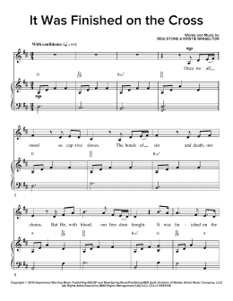 page one of It Was Finished On The Cross (Piano & Vocal)