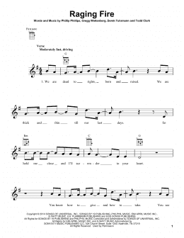 page one of Raging Fire (Ukulele)