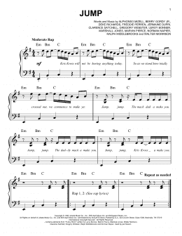 page one of Jump (Easy Piano)