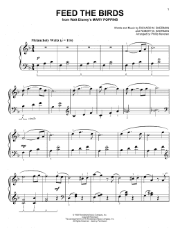 page one of Feed The Birds (Tuppence A Bag) [Classical version] (from Mary Poppins) (arr. Phillip Keveren) (Easy Piano)