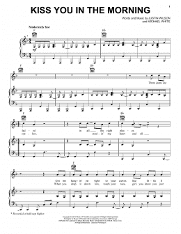 page one of Kiss You In The Morning (Piano, Vocal & Guitar Chords (Right-Hand Melody))