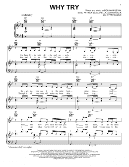page one of Why Try (Piano, Vocal & Guitar Chords (Right-Hand Melody))