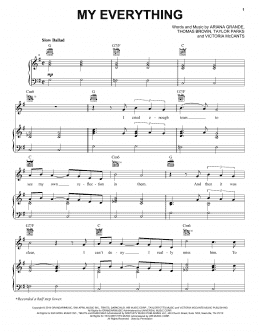 page one of My Everything (Piano, Vocal & Guitar Chords (Right-Hand Melody))