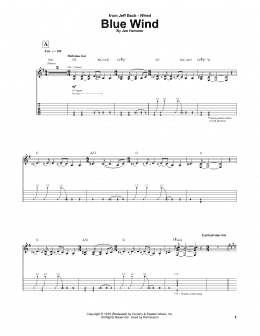 page one of Blue Wind (Guitar Tab)