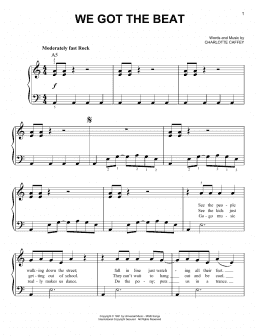 page one of We Got The Beat (Easy Piano)