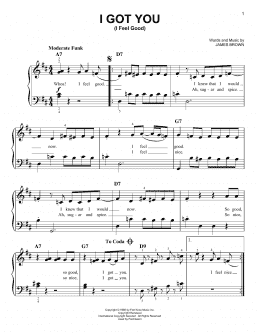 page one of I Got You (I Feel Good) (Very Easy Piano)