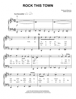 page one of Rock This Town (Easy Piano)