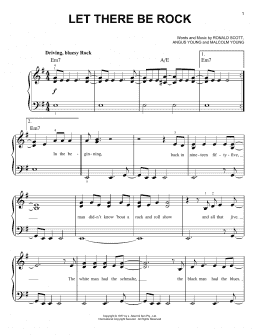 page one of Let There Be Rock (Easy Piano)