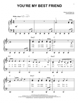page one of You're My Best Friend (Easy Piano)