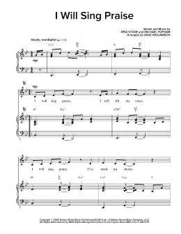 page one of I Will Sing Praise (Piano & Vocal)