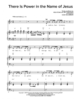 page one of There Is Power In The Name Of Jesus (Piano & Vocal)