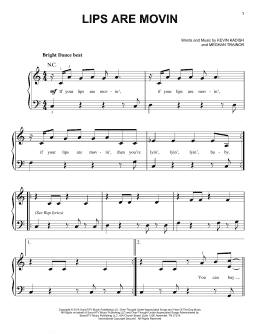 page one of Lips Are Movin (Easy Piano)