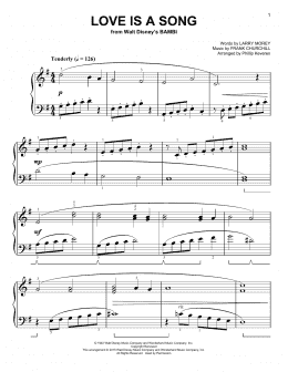 page one of Love Is A Song [Classical version] (from Bambi) (arr. Phillip Keveren) (Easy Piano)