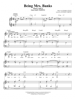 page one of Being Mrs. Banks (Parts 1 and 2) (Piano & Vocal)