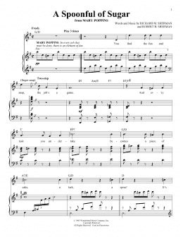 page one of A Spoonful Of Sugar (from Mary Poppins) (Piano & Vocal)