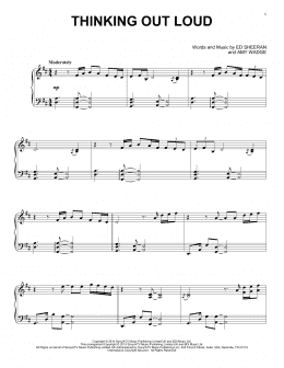 page one of Thinking Out Loud (Piano Solo)