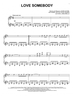 page one of Love Somebody (Piano Solo)