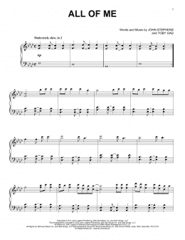 page one of All Of Me (Piano Solo)