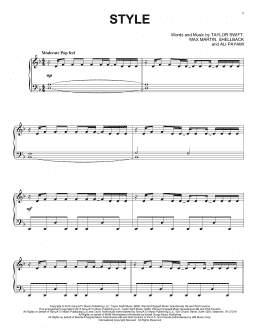 page one of Style (Piano Solo)
