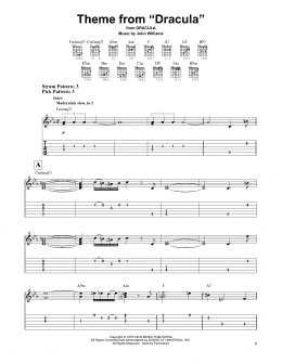 page one of Theme from "Dracula" (Easy Guitar Tab)